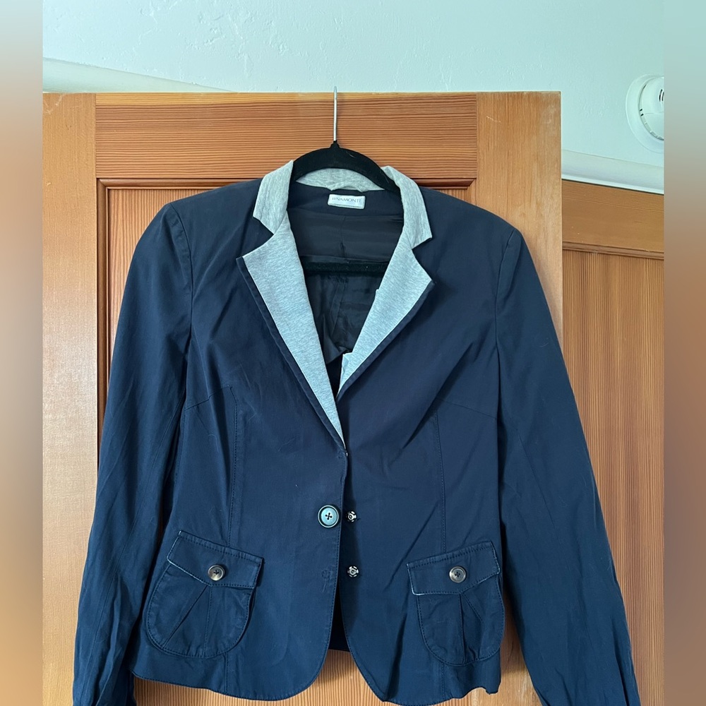 RIVAMONTI by Brunello Cucinelli navy blue blazer